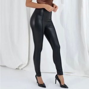 Dynamite High Waisted Faux Leather Leggings | pre-owned